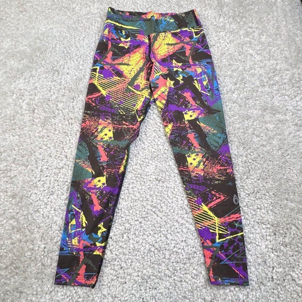 Dona Jo Activewear Legging Purple Yellow Multi